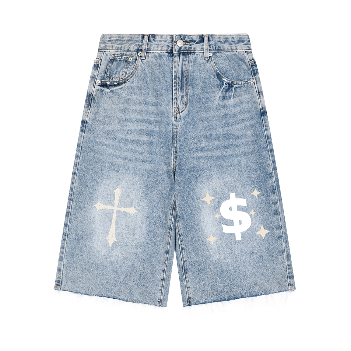 Gods Money Denim Shorts