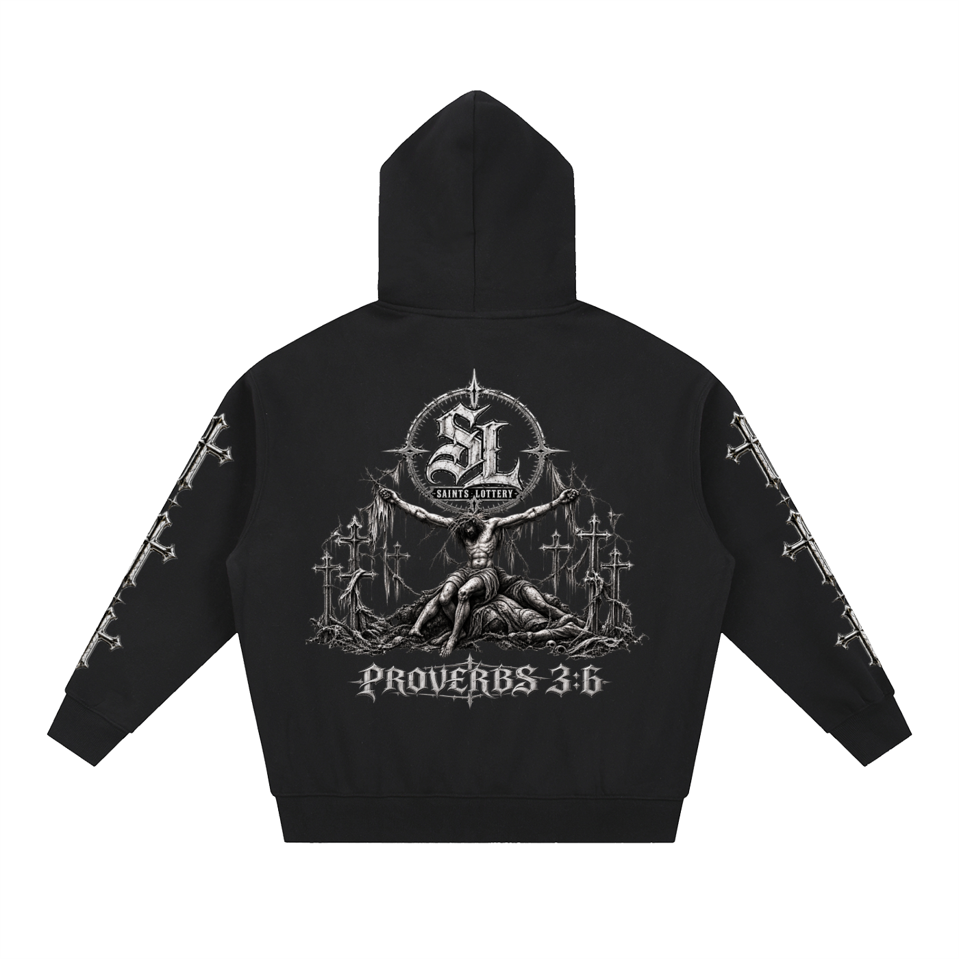 Saints Lottery Crucified Zip Hoodie
