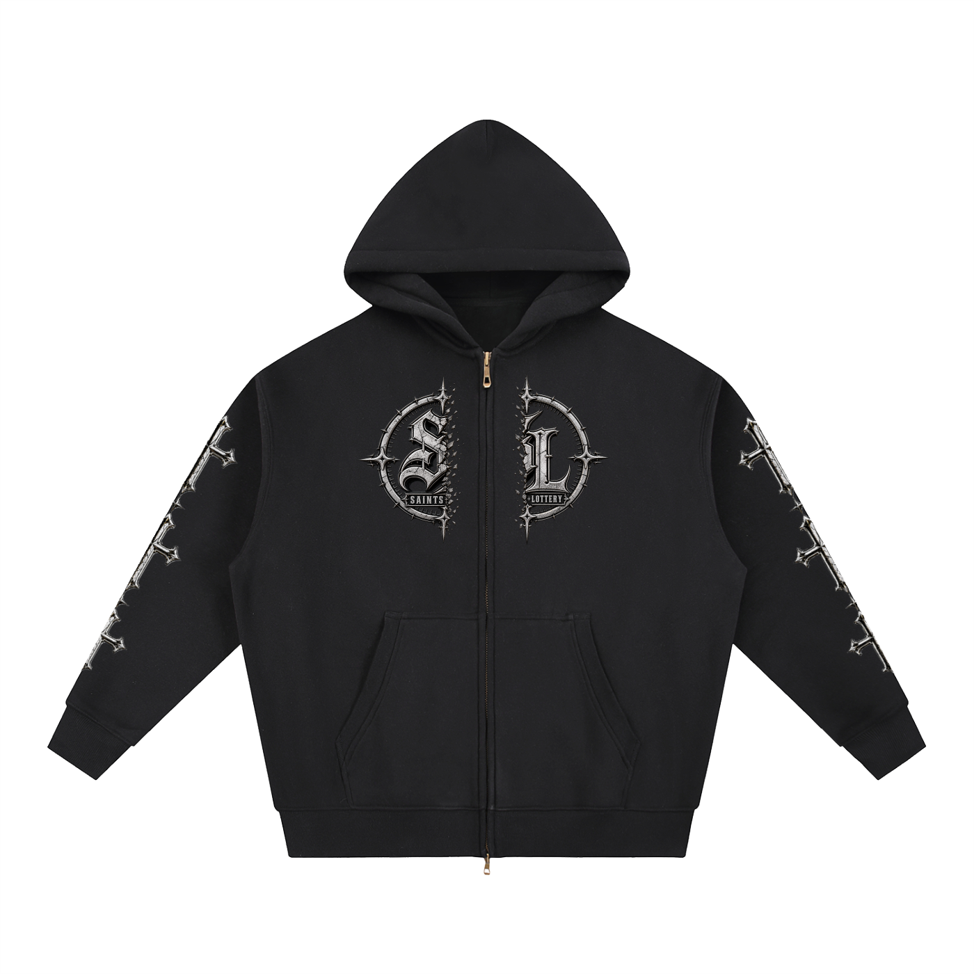 Saints Lottery Crucified Zip Hoodie