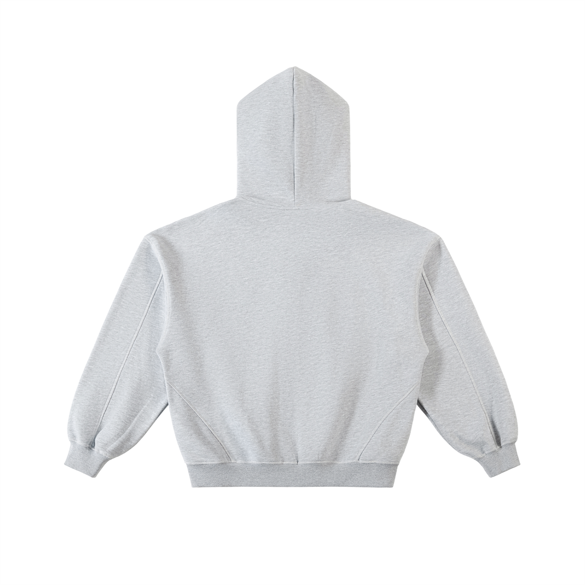 Stitched Boxy Fleece Zip Hoodie