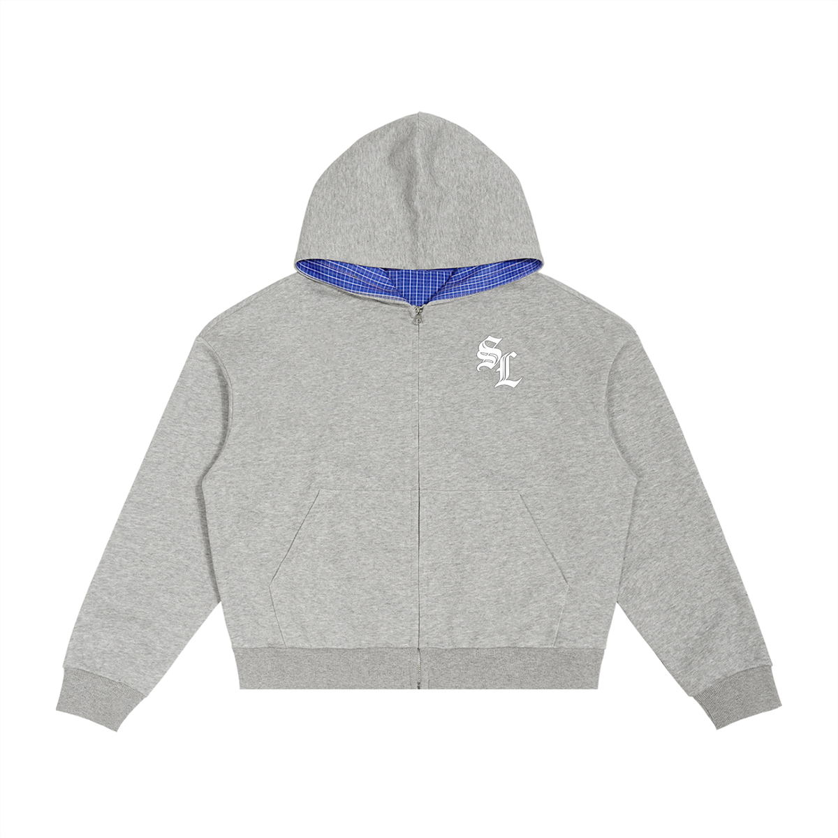 SL Plaid Boxy Hoodie